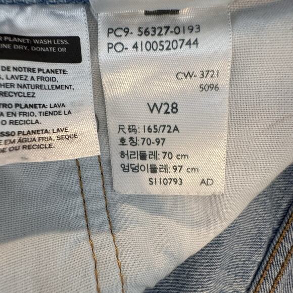 Levi Womens 501 Distressed Cutoff Denim Short Size 28 Blue Button Fly Festival - Picture 4 of 11